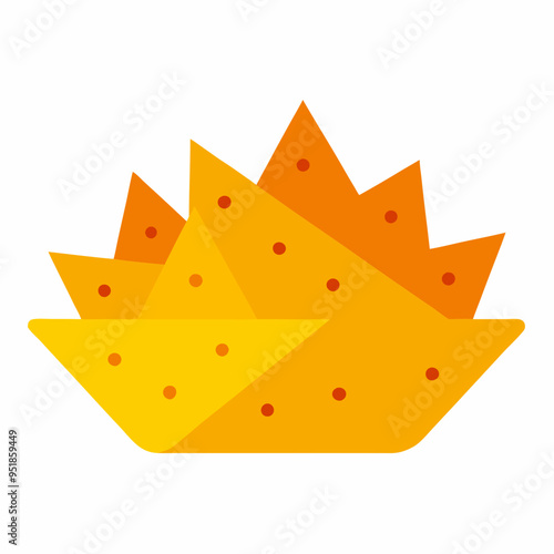 Nachos Illustration Vector - Ideal for Culinary and Recipe Projects