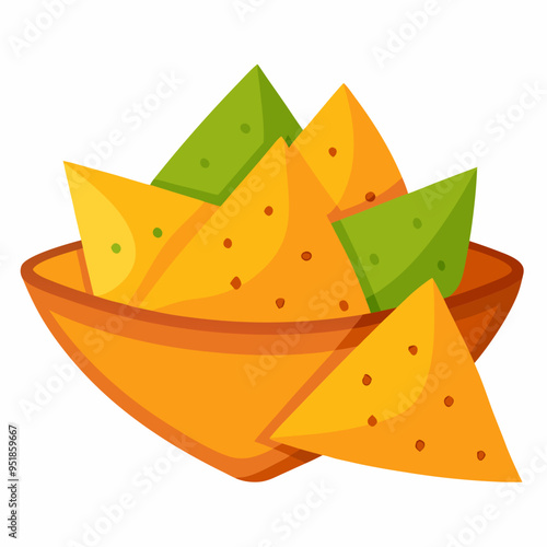 Nachos Illustration Vector - Ideal for Culinary and Recipe Projects