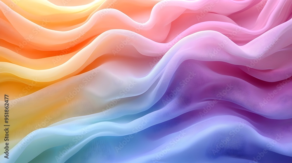 Obraz premium Calming pastel gradient background - Smooth flowing textures with vibrant abstract patterns