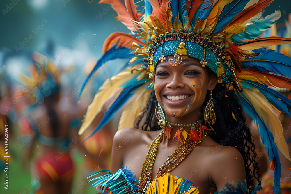 a women in carnival mask in party