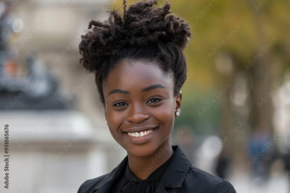 Smiling Young Professional in the Park Smiling Young Professional in the Park