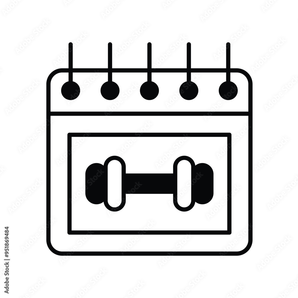 calender glyph icon with white background vector stock illustration calender glyph icon with white background vector stock illustration