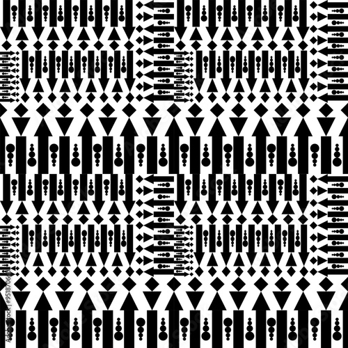 Abstract seamless pattern in arrowhead style for artwork and production.
