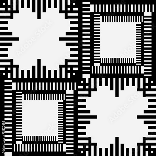 Abstract seamless pattern style is semi-pixel art for artwork and production.