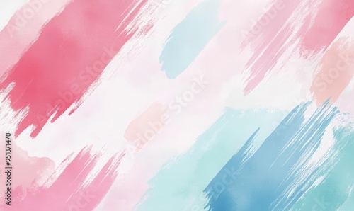 Abstract pastel watercolor background with soft brush strokes and splashes.