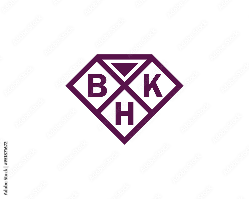 Fototapeta premium BHK logo design vector template. BHK