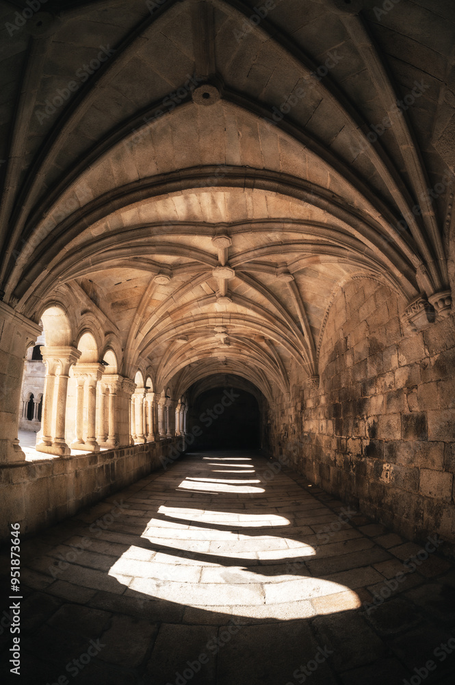 Ancient monastery in Spain with lights and darks Ancient monastery in Spain with lights and darks