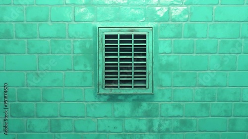 Pathogen growth is visible on bathroom air vents, highlighting germs and contamination issues related to poor ventilation.