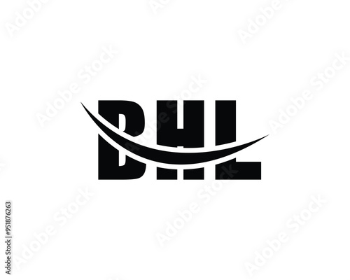 BHL Logo design vector template. BHL photo