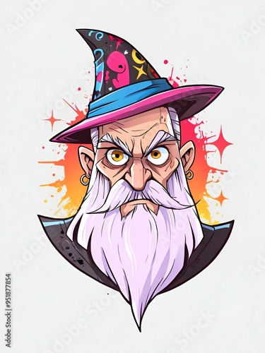 Wizard with a Colorful Hat photo