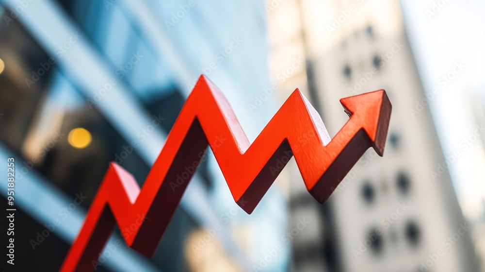 Stock Market Graph Showing Upward Trend: Visual Representation of Financial Growth and Positive Market Performance Stock Market Graph Showing Upward Trend: Visual Representation of Financial Growth and Positive Market Performance