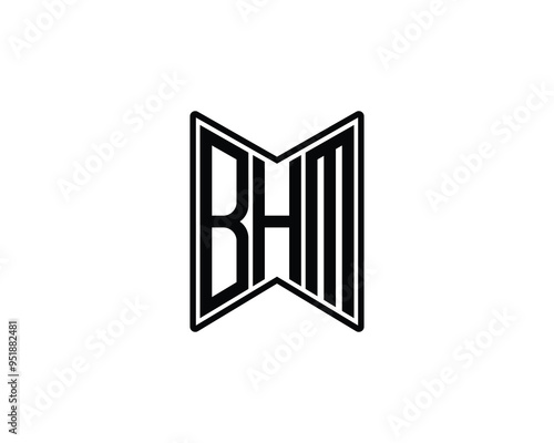 BHM logo design vector template. photo