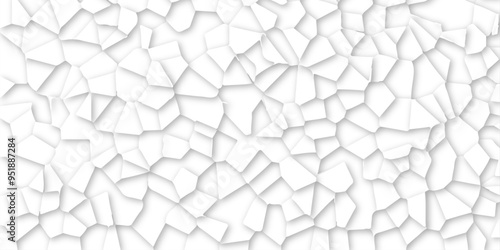 Abstract vector design 3d digital background white broken glass effect wall crack broken wall. Random lines decay grungy texture desolate distressed plates