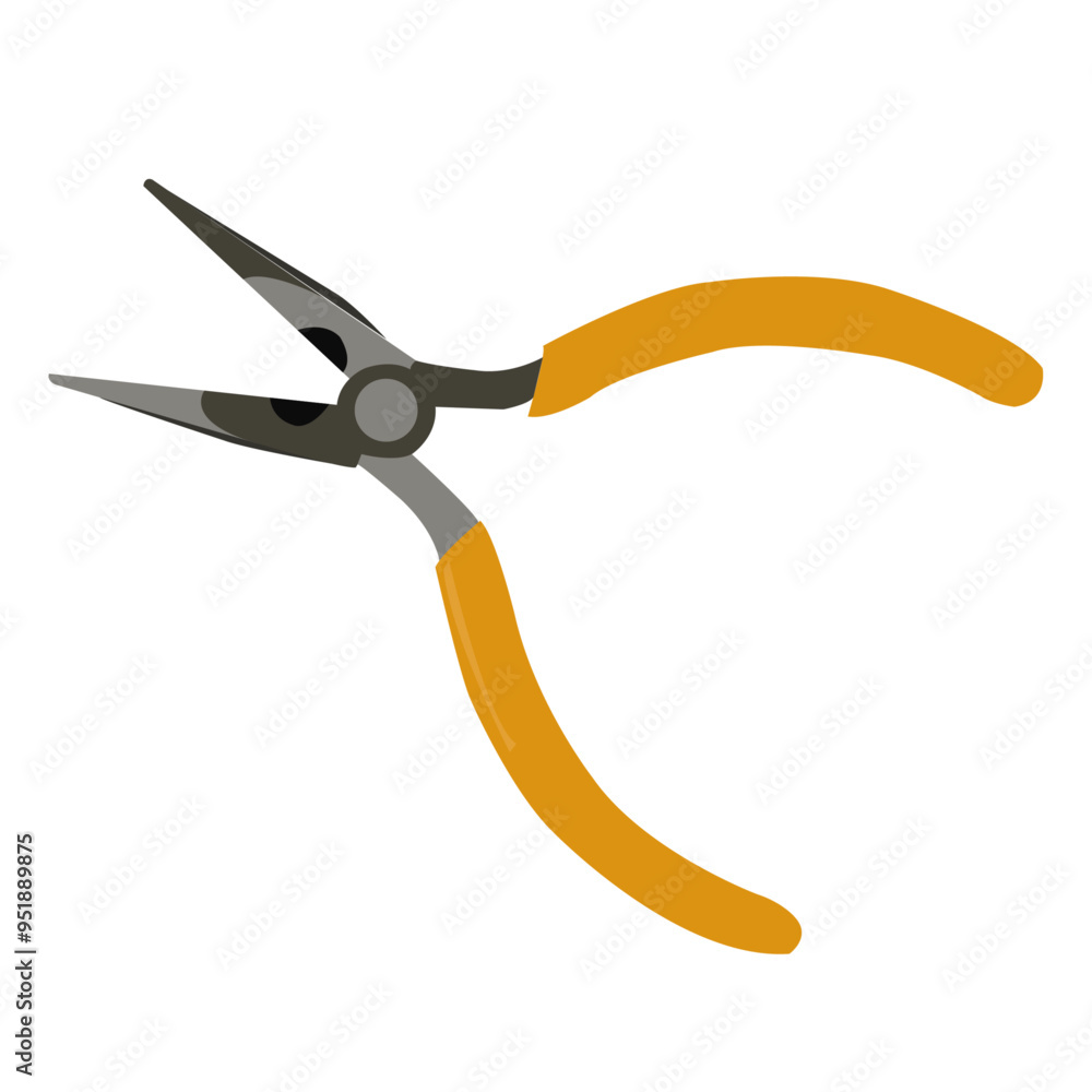 Jewelry pliers, jewelry tools, used in jewelry making. Flat style. 