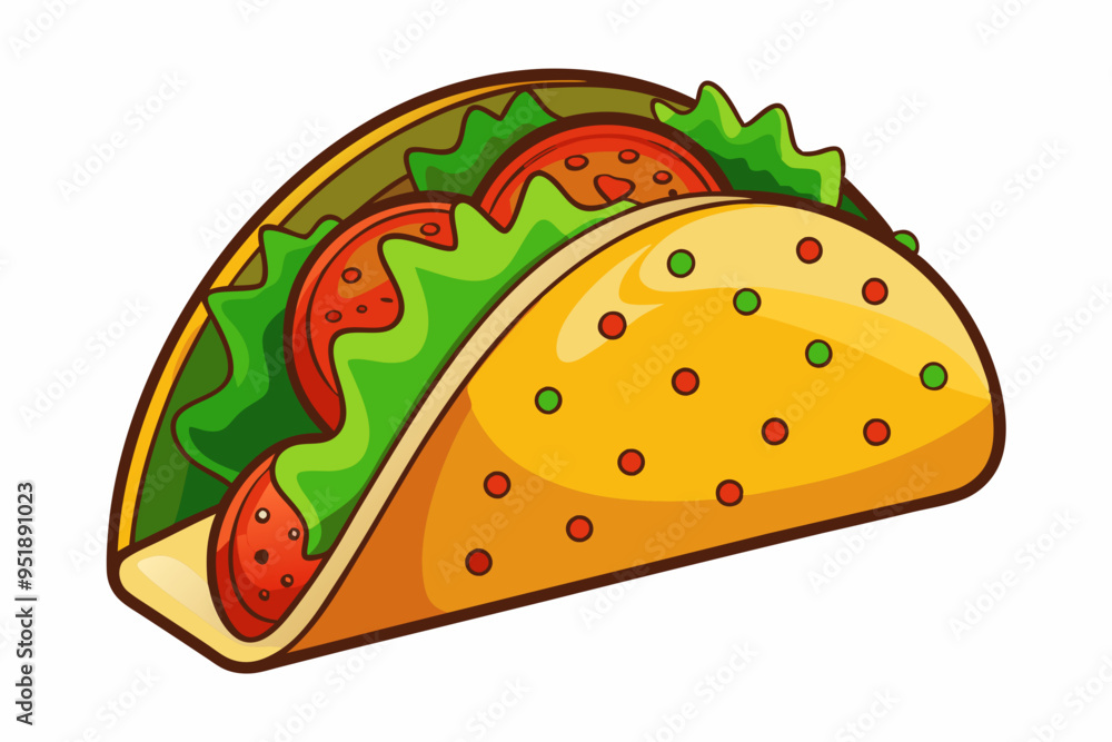 Tacos Illustration Vector - Ideal for Recipes and Culinary Projects Tacos Illustration Vector - Ideal for Recipes and Culinary Projects