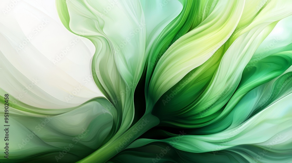 A tight shot of a green-and-white bloom with a soft, indistinct background around its petals A tight shot of a green-and-white bloom with a soft, indistinct background around its petals