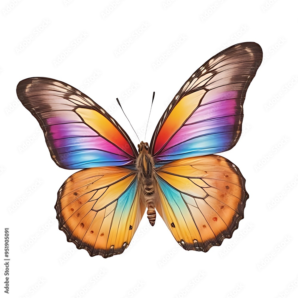 Colorful butterfly, isolated on white background. Colorful butterfly, isolated on white background.