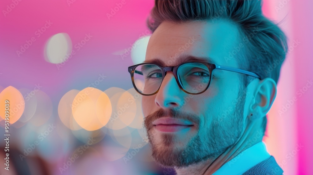 An entrepreneur networking at a business conference, engaging in conversation with industry professionals against a backdrop designed for personalized additions. An entrepreneur networking at a business conference, engaging in conversation with industry professionals against a backdrop designed for personalized additions.