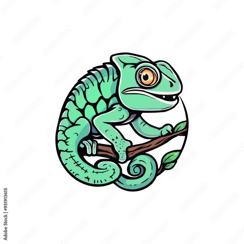 chameleon mascot logo cartoon illustration. Adobe Illustrator Artwork chameleon mascot logo cartoon illustration. Adobe Illustrator Artwork