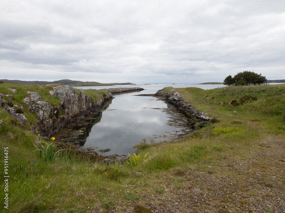 Paisaje desde Lochmaddy, North Uist, Islas Hébridas, Escocia, Reino Unido Paisaje desde Lochmaddy, North Uist, Islas Hébridas, Escocia, Reino Unido