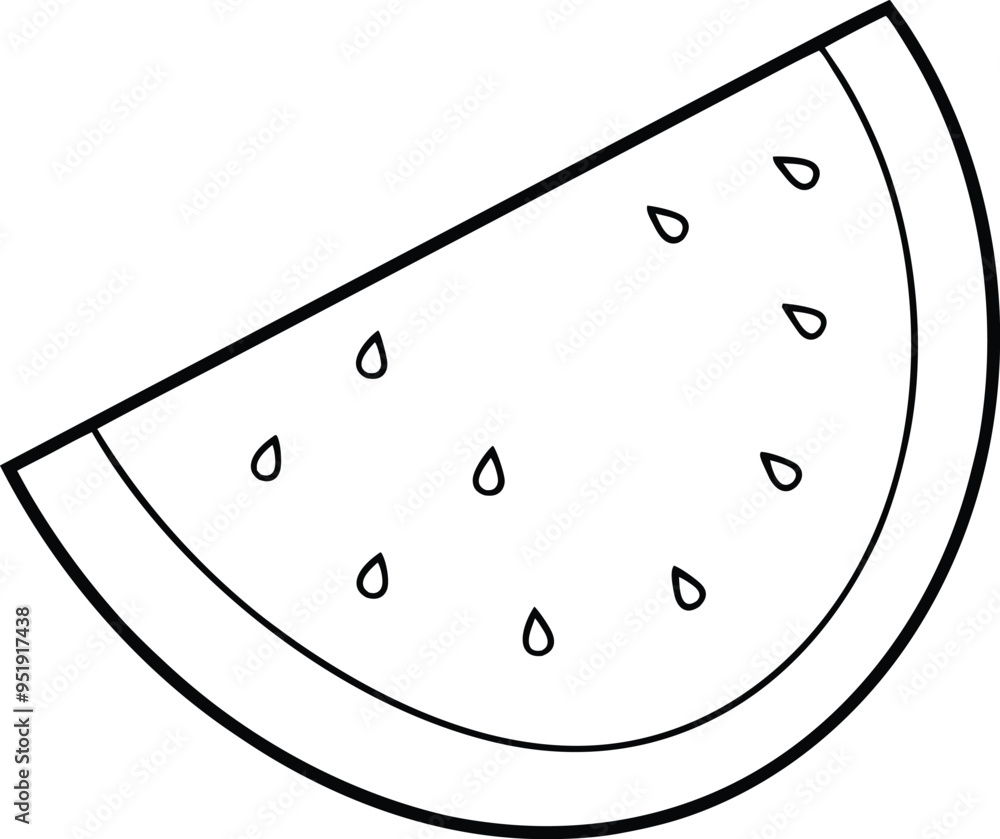 Elegant single-line drawing of a watermelon slice showing its classic shape and vibrant interior in a sleek design
Elegant single-line drawing of a watermelon slice showing its classic shape and vibrant interior in a sleek design