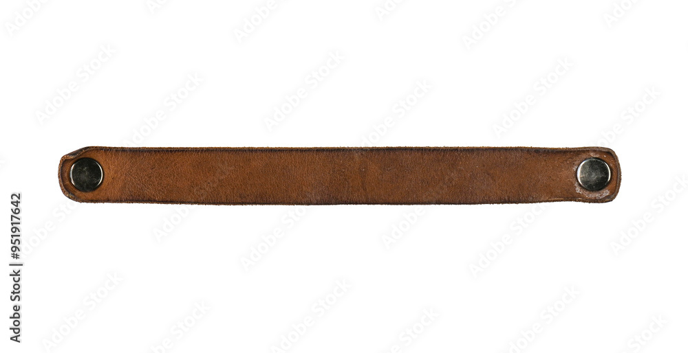 Long thin used strap or belt isolated on white, top view, PNG Long thin used strap or belt isolated on white, top view, PNG