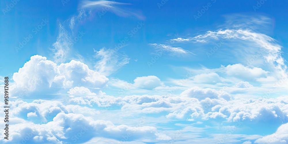 Blue sky with white clouds in sunny day background Blue sky with white clouds in sunny day background