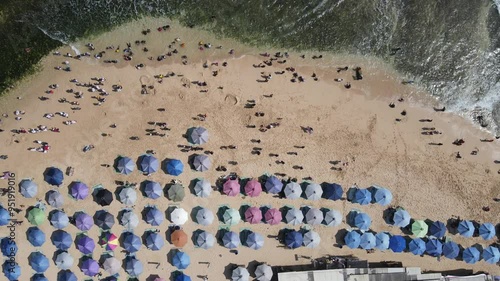 Top view of Drini Beach in Gunungkidul, Yogyakarta, Indonesia. photo