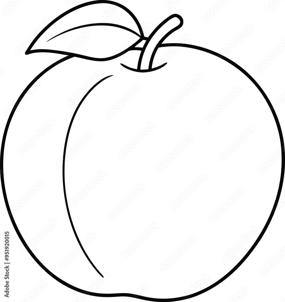 Elegant line art of a whole apricot highlighting its rounded form and delicate details in a clean design
Elegant line art of a whole apricot highlighting its rounded form and delicate details in a clean design