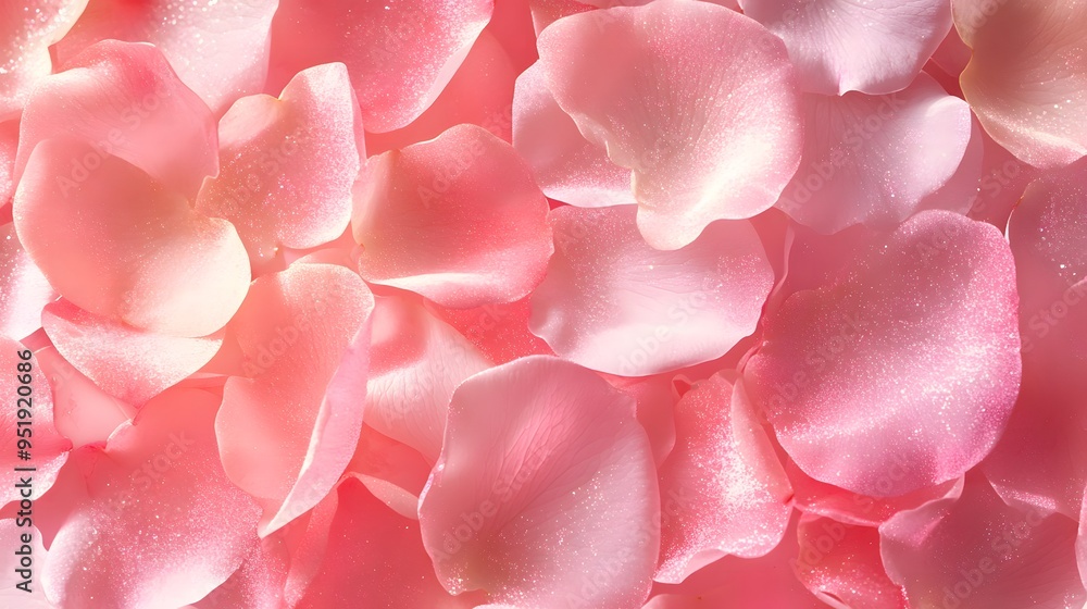 Cute Pink Rose Petals in a Dreamy Digital Art Style Cute Pink Rose Petals in a Dreamy Digital Art Style