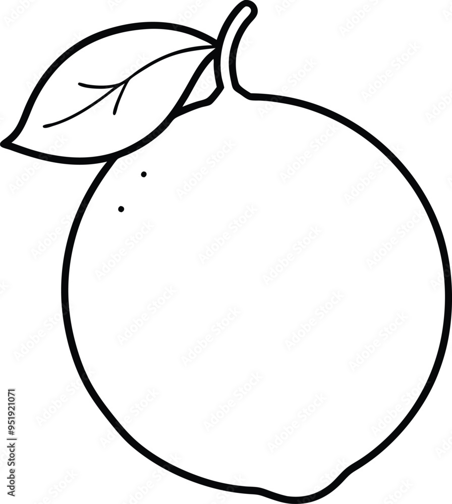 A minimalist lemon sketch with a single leaf using simple lines to create an elegant and fresh illustration
A minimalist lemon sketch with a single leaf using simple lines to create an elegant and fresh illustration