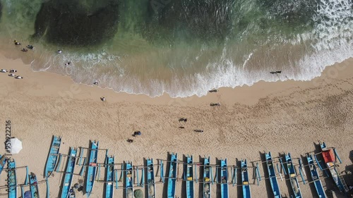 Top view of Drini Beach in Gunungkidul, Yogyakarta, Indonesia. photo