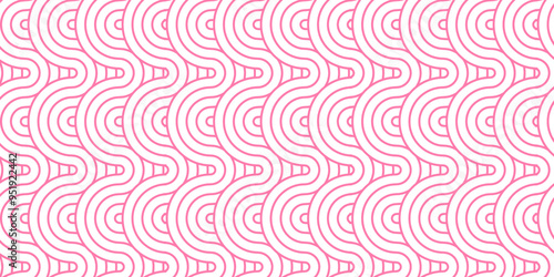 Overlapping creative diamond circle abstract pink pattern background with waves texture. geometric digital fabric pattern circles floral and spiral round lapping retro background.