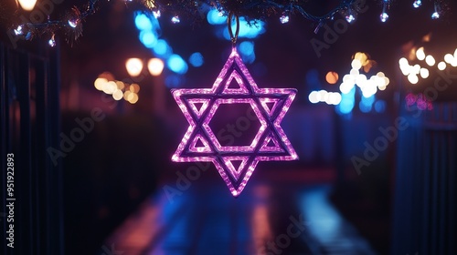 Hanukkah, dreidel themed illustration photo