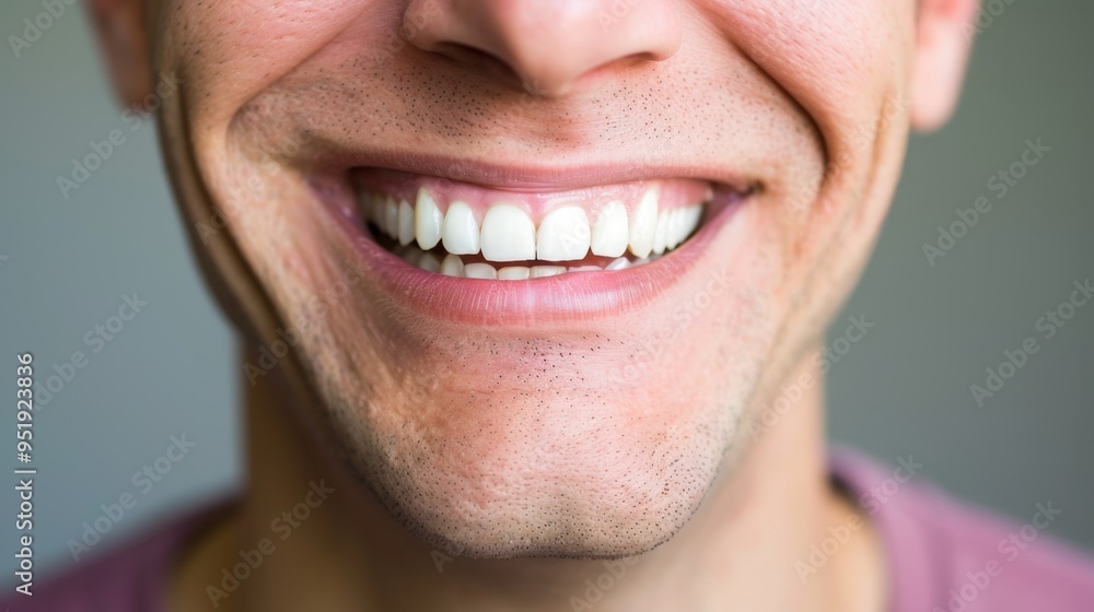 Young man smiling showing healthy white teeth Young man smiling showing healthy white teeth