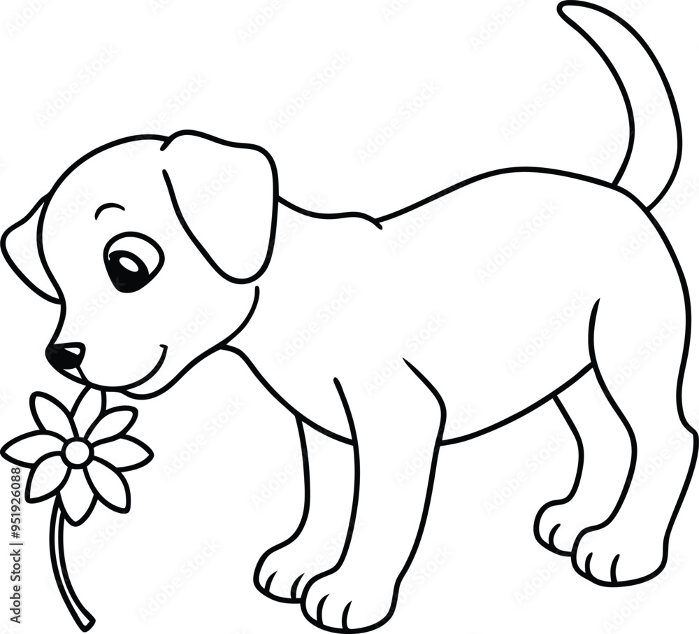 Adorable dog sketch with a wagging tail perfect for a fun coloring session
Adorable dog sketch with a wagging tail perfect for a fun coloring session