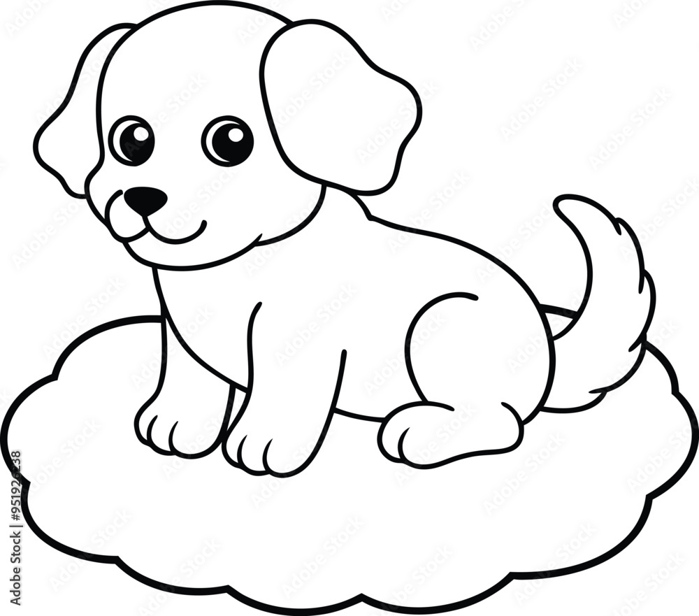 Happy dog line art showing a fun pose ideal for kids' coloring enjoyment
Happy dog line art showing a fun pose ideal for kids' coloring enjoyment