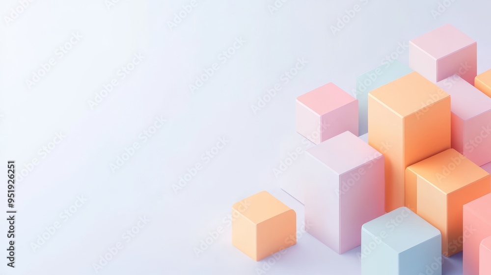 Futuristic Isometric Abstract Background with Geometric Shapes in Muted Color Gradients for Digital Content Creation. Futuristic Isometric Abstract Background with Geometric Shapes in Muted Color Gradients for Digital Content Creation.