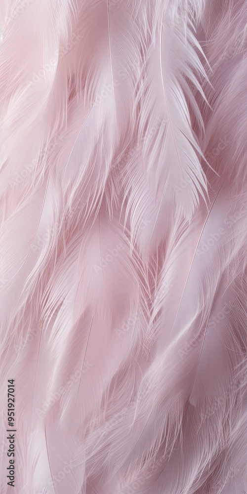 Fototapeta premium Soft feather close-up texture flat lay background