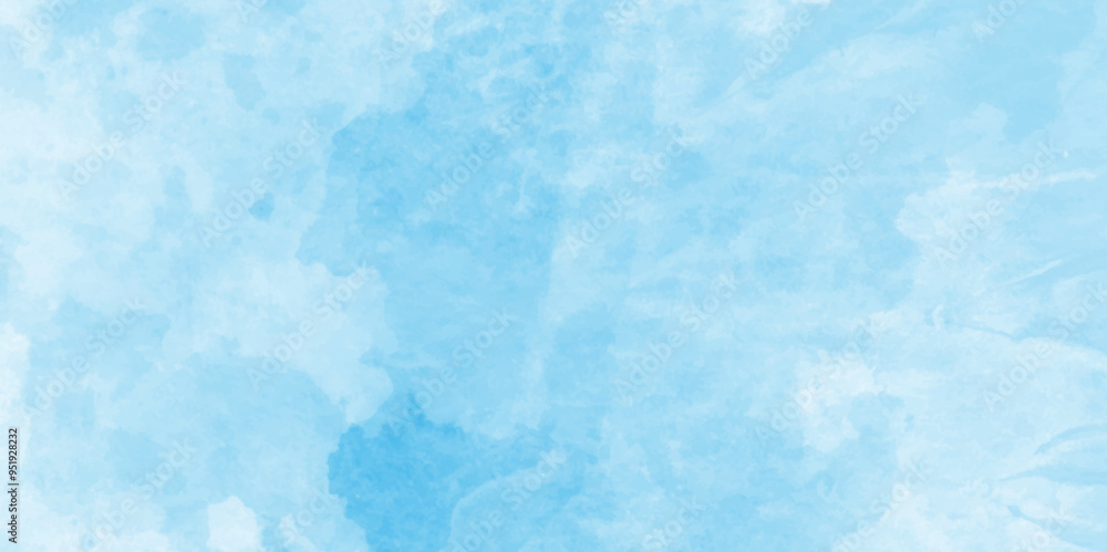 Obraz premium Abstract grunge tint light blue watercolor background. Hand painted template for cards, flyer, poster, banner, and cover design.Abstract Blue Watercolor Texture Background,