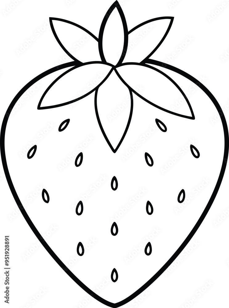 Clean and minimalist strawberry outline with a leaf represents pure simplicity and charm
Clean and minimalist strawberry outline with a leaf represents pure simplicity and charm