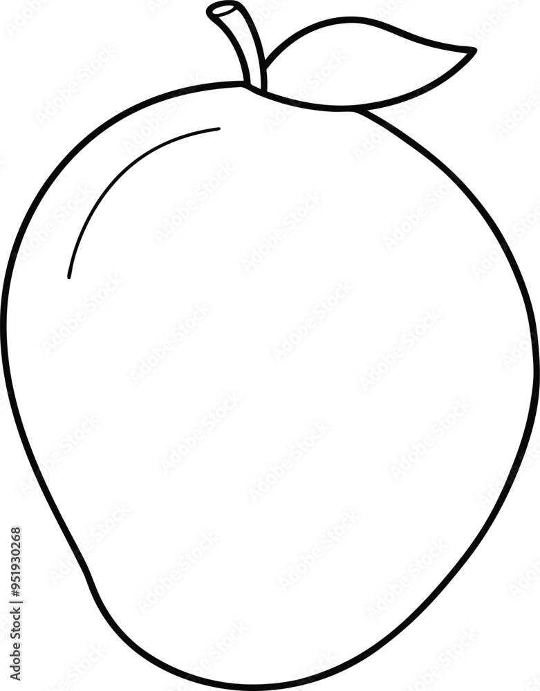 Minimalistic mango drawing capturing its essence with basic lines
Minimalistic mango drawing capturing its essence with basic lines