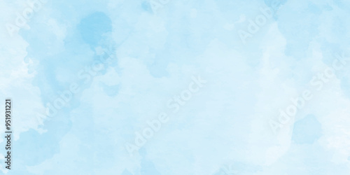 Abstract grunge tint light blue watercolor background. Hand painted template for cards, flyer, poster, banner, and cover design.Abstract Blue Watercolor Texture Background,