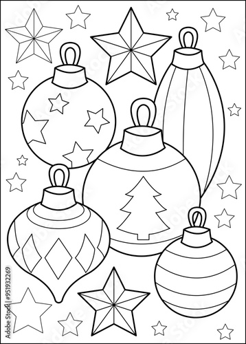 ornament coloring book page