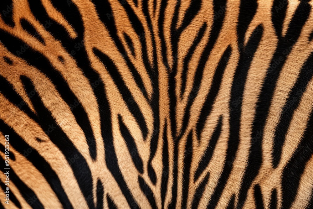 Tiger skin close-up texture flat lay background Tiger skin close-up texture flat lay background