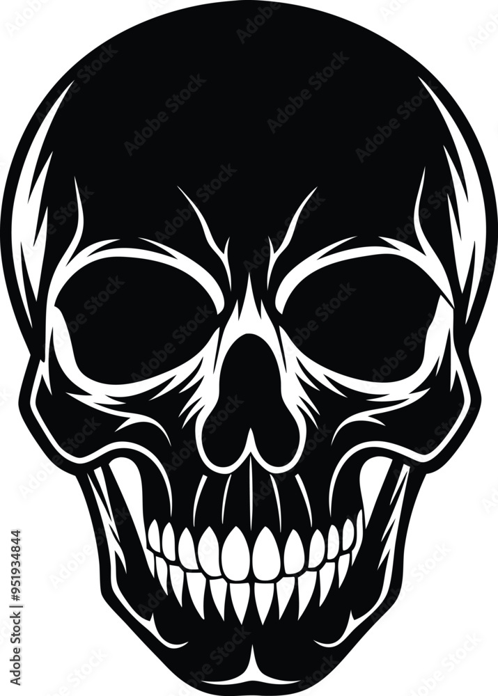 Fototapeta premium Artistic minimal skull silhouette captures a minimalist aesthetic effortlessly 