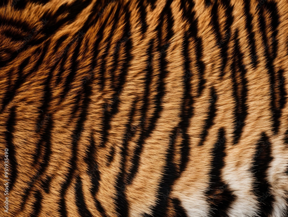Tiger skin close-up texture flat lay background Tiger skin close-up texture flat lay background