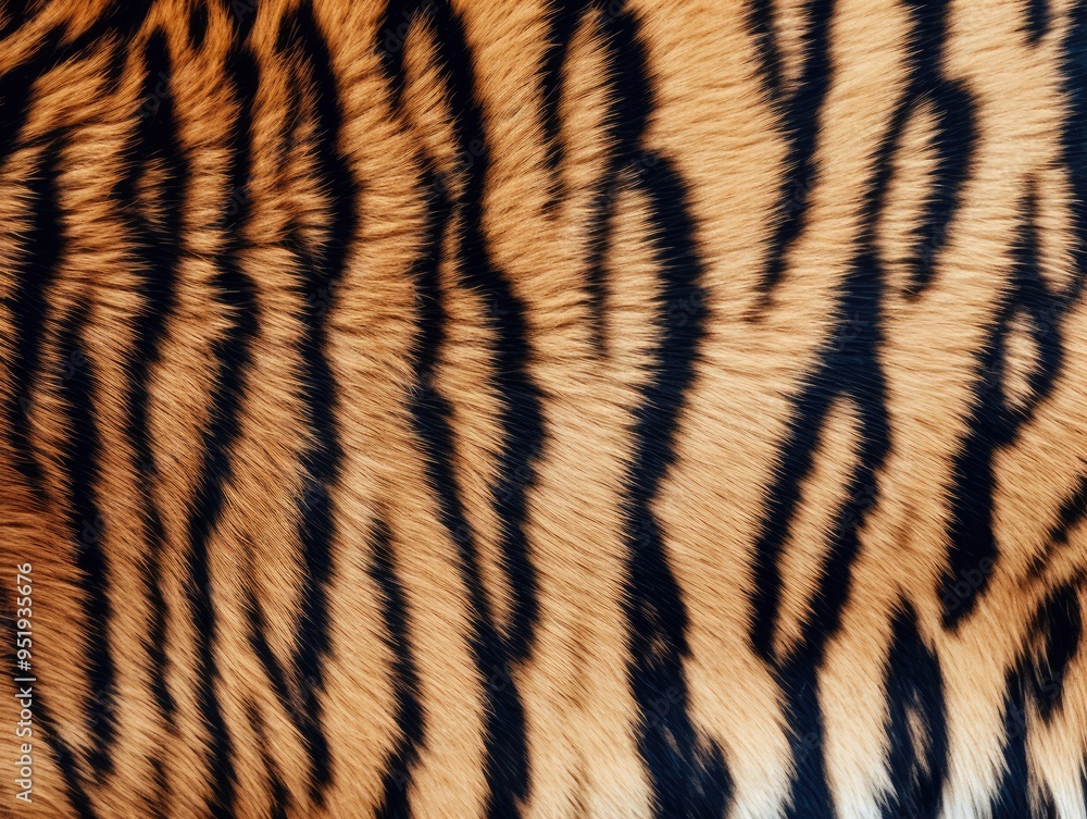 Tiger skin close-up texture flat lay background Tiger skin close-up texture flat lay background