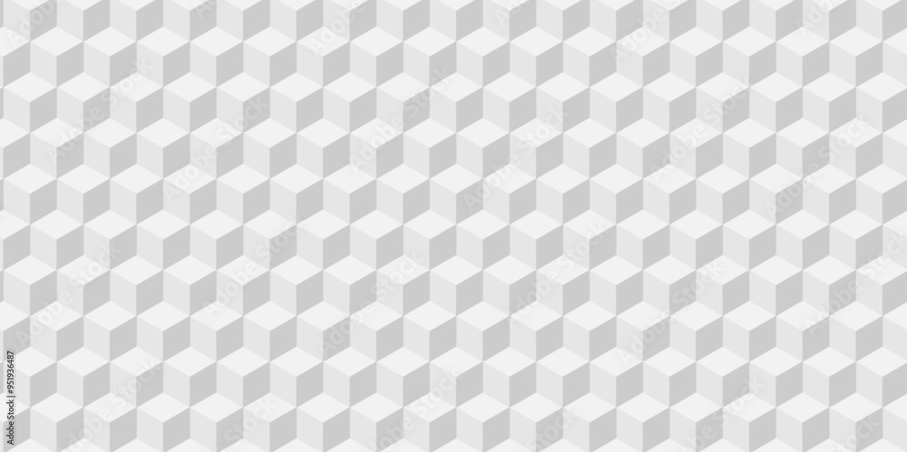 Seamless vector cube triangle geometric tile mosaic wall grid retro digital hexagon technology wallpaper background. white and gray block cube structure backdrop square triangle texture vintage design Seamless vector cube triangle geometric tile mosaic wall grid retro digital hexagon technology wallpaper background. white and gray block cube structure backdrop square triangle texture vintage design