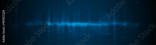 Vector Abstract circuit board design with line, dot on cyberspace background, Illustration computer, science, digital network, modern communication technology, big data, connection futuristic concept